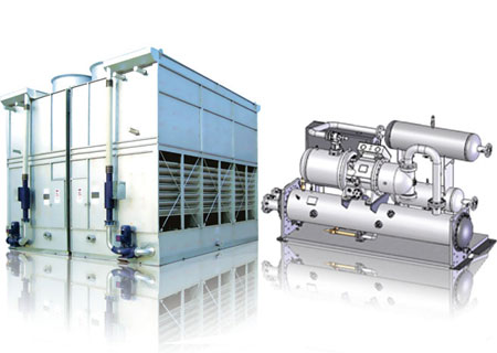 國祥蒸發(fā)冷凝分體式螺桿冷水機(jī)組